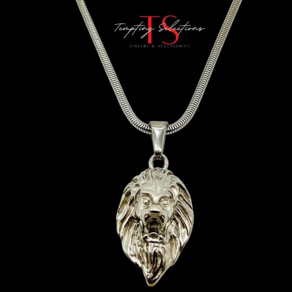 Stainless Steel Necklace With Lion 3ffd